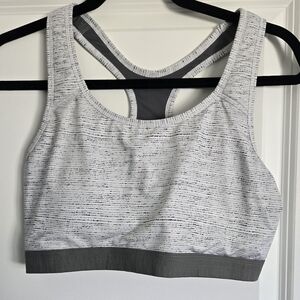 Avia Racerback Sports Bra Set Womens XL Black Gray Athletic Yoga Gym Workout Run